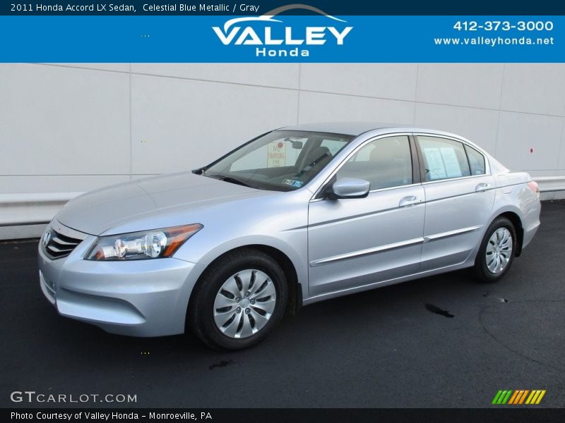 Celestial Blue Metallic / Gray 2011 Honda Accord LX Sedan