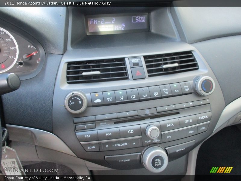Celestial Blue Metallic / Gray 2011 Honda Accord LX Sedan