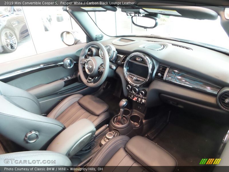  2019 Convertible Cooper S Carbon Black Lounge Leather Interior