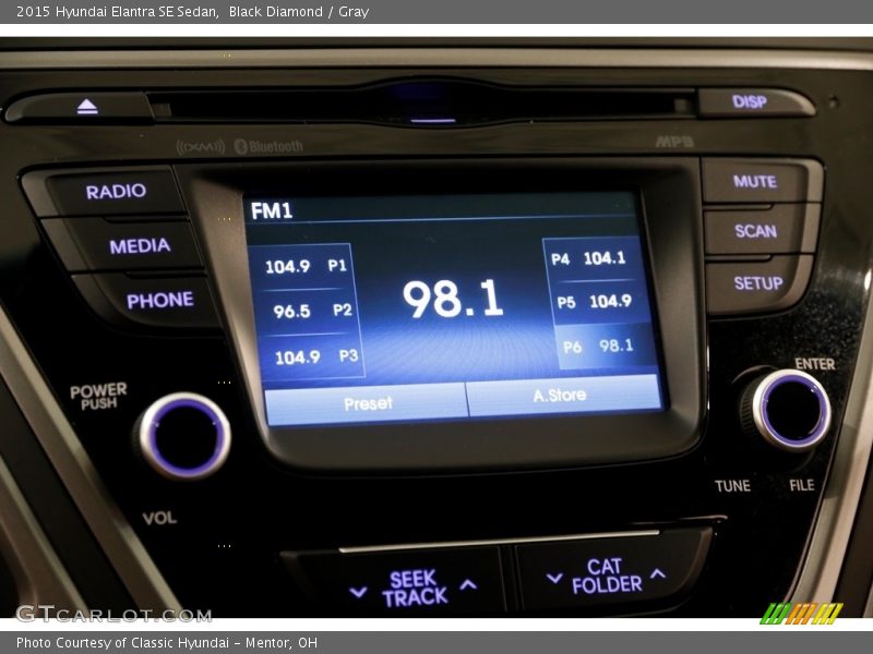 Black Diamond / Gray 2015 Hyundai Elantra SE Sedan