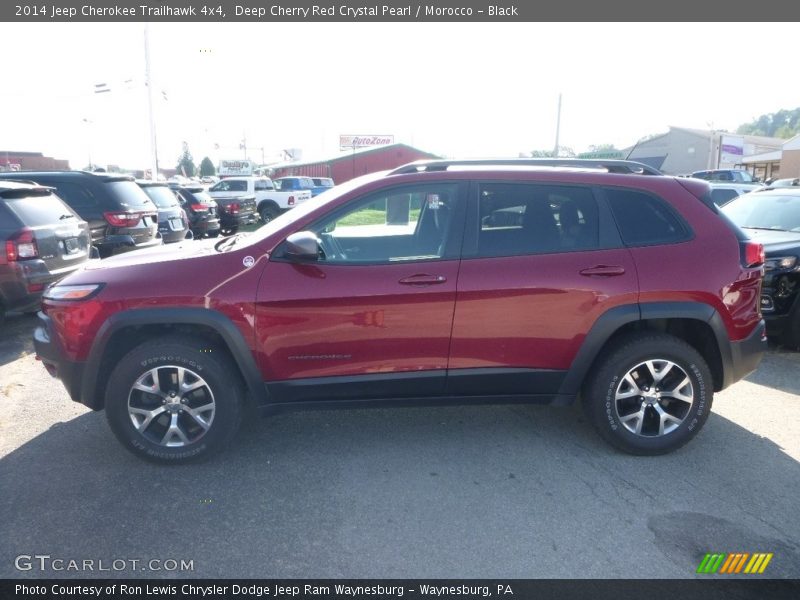 Deep Cherry Red Crystal Pearl / Morocco - Black 2014 Jeep Cherokee Trailhawk 4x4