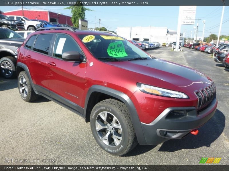 Deep Cherry Red Crystal Pearl / Morocco - Black 2014 Jeep Cherokee Trailhawk 4x4