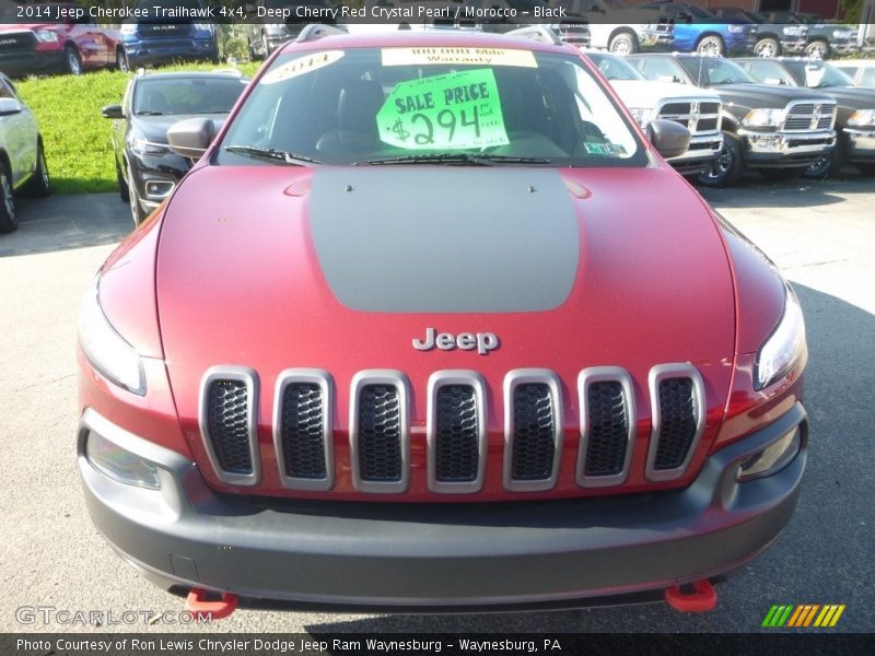 Deep Cherry Red Crystal Pearl / Morocco - Black 2014 Jeep Cherokee Trailhawk 4x4