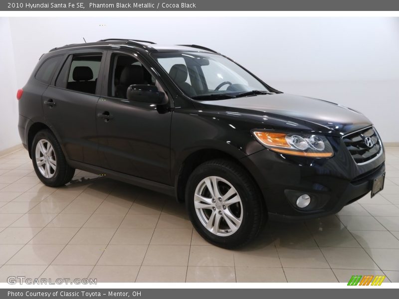 Phantom Black Metallic / Cocoa Black 2010 Hyundai Santa Fe SE