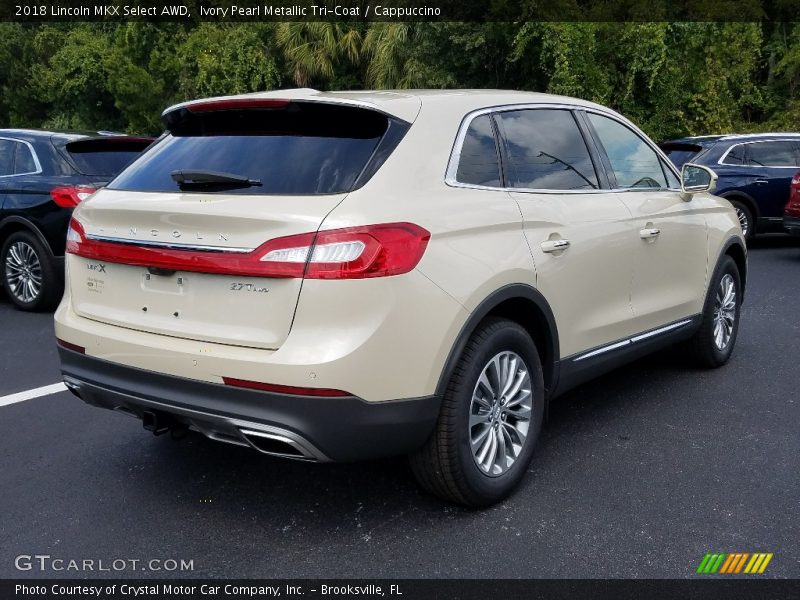 Ivory Pearl Metallic Tri-Coat / Cappuccino 2018 Lincoln MKX Select AWD