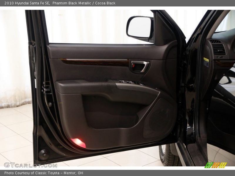 Phantom Black Metallic / Cocoa Black 2010 Hyundai Santa Fe SE