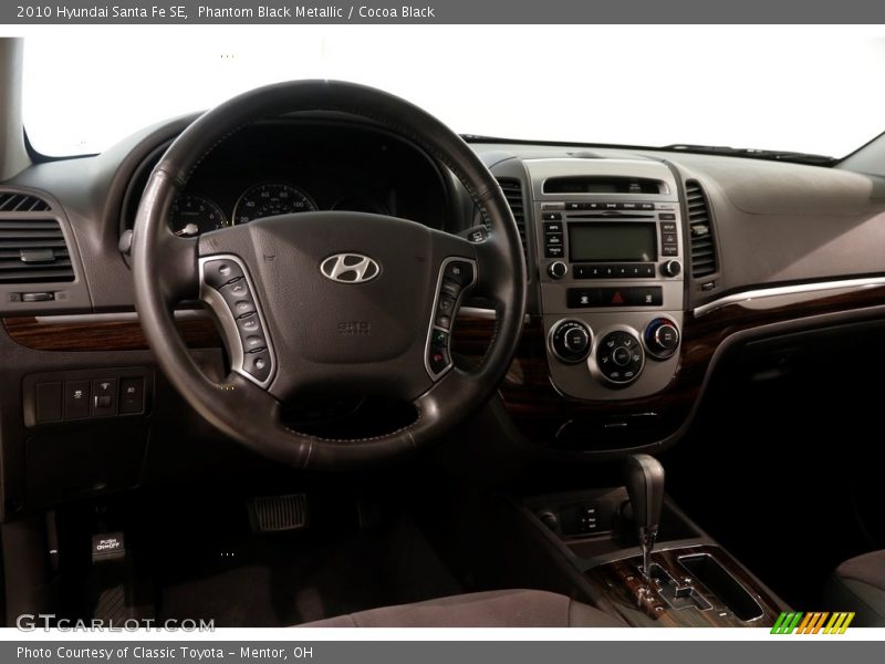 Phantom Black Metallic / Cocoa Black 2010 Hyundai Santa Fe SE