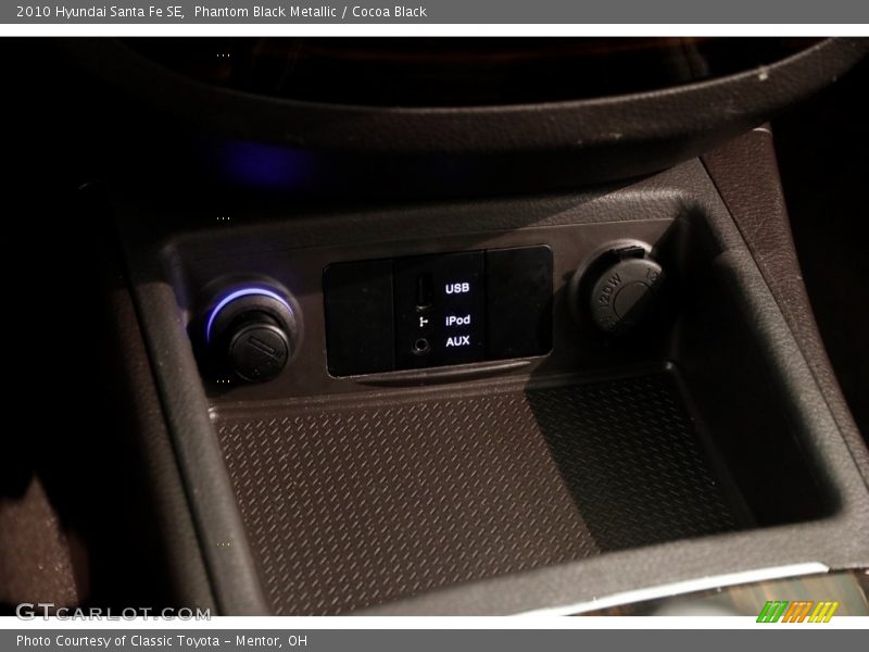 Phantom Black Metallic / Cocoa Black 2010 Hyundai Santa Fe SE
