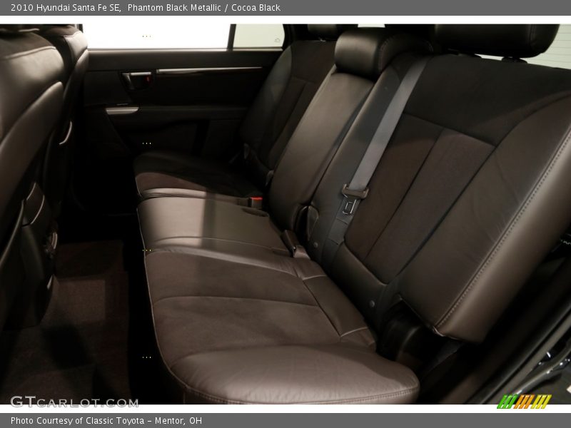 Phantom Black Metallic / Cocoa Black 2010 Hyundai Santa Fe SE