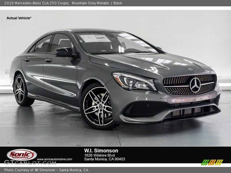 Mountain Grey Metallic / Black 2019 Mercedes-Benz CLA 250 Coupe