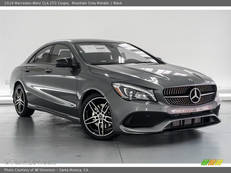 Mountain Grey Metallic / Black 2019 Mercedes-Benz CLA 250 Coupe