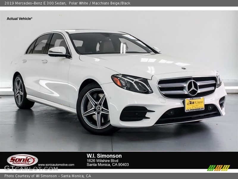 Polar White / Macchiato Beige/Black 2019 Mercedes-Benz E 300 Sedan