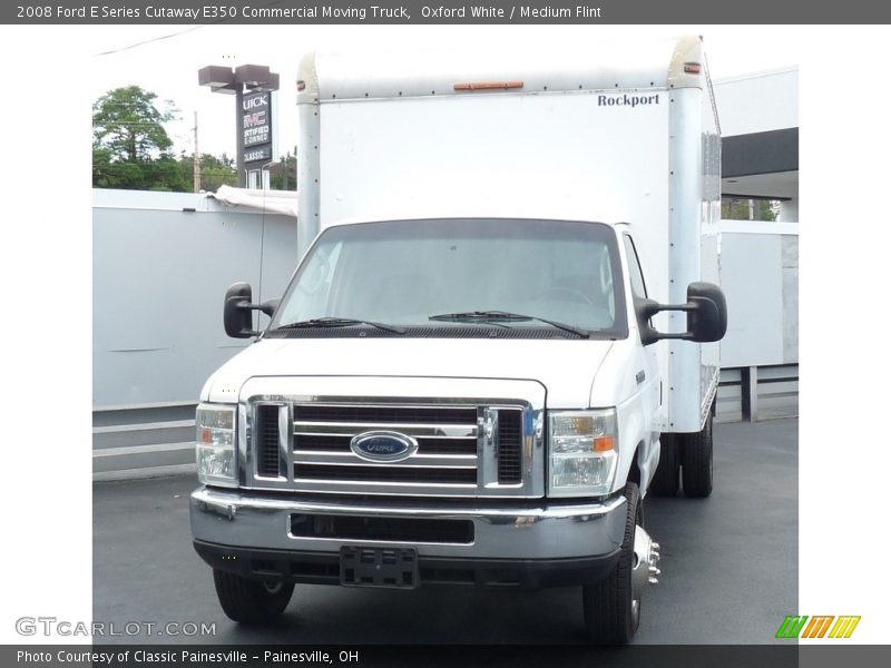 Oxford White / Medium Flint 2008 Ford E Series Cutaway E350 Commercial Moving Truck