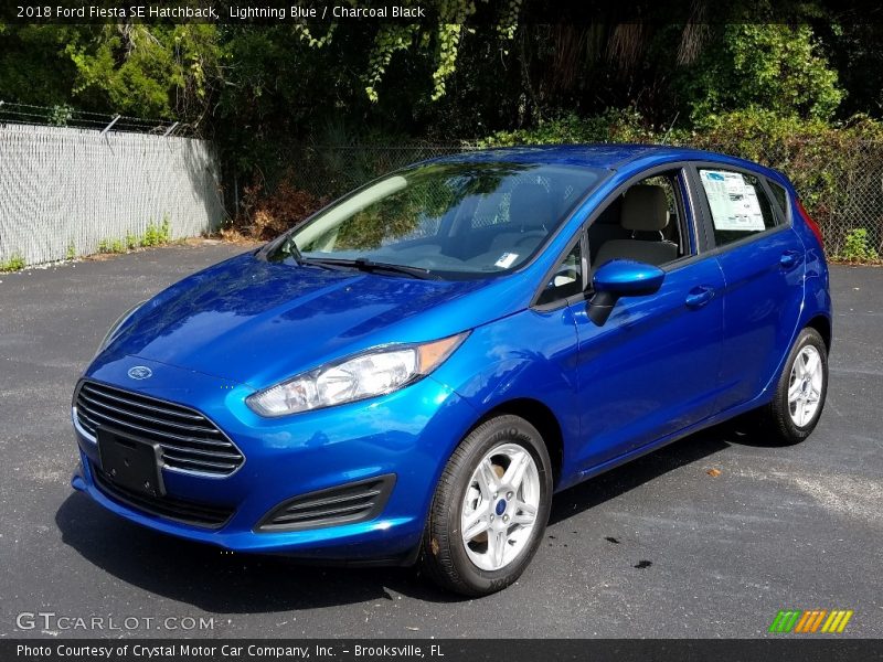 Lightning Blue / Charcoal Black 2018 Ford Fiesta SE Hatchback