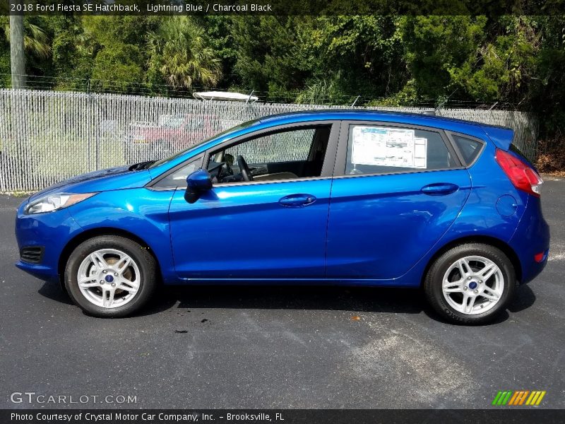 Lightning Blue / Charcoal Black 2018 Ford Fiesta SE Hatchback