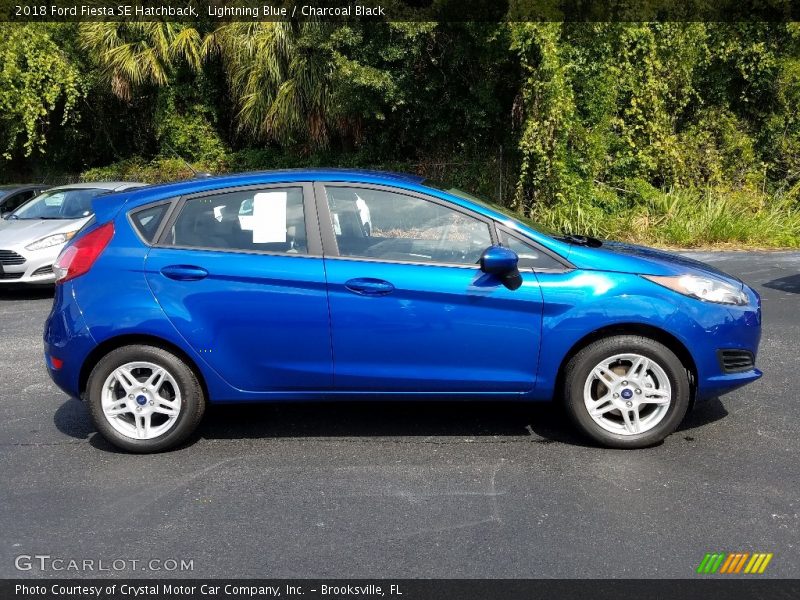 Lightning Blue / Charcoal Black 2018 Ford Fiesta SE Hatchback