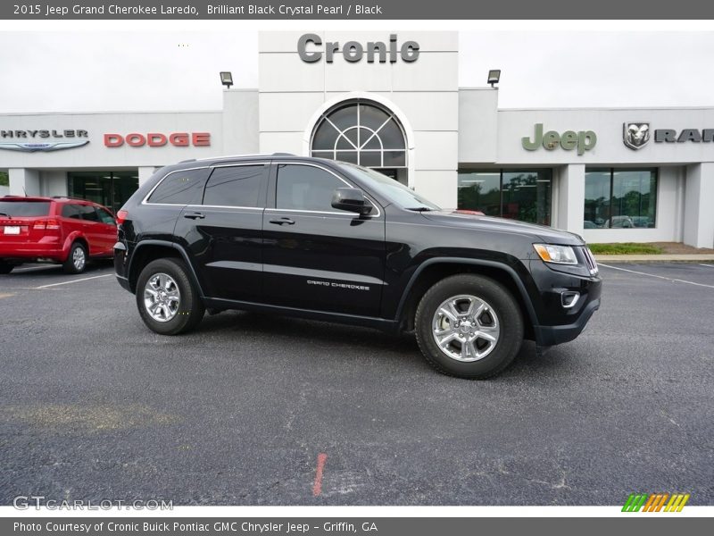 Brilliant Black Crystal Pearl / Black 2015 Jeep Grand Cherokee Laredo