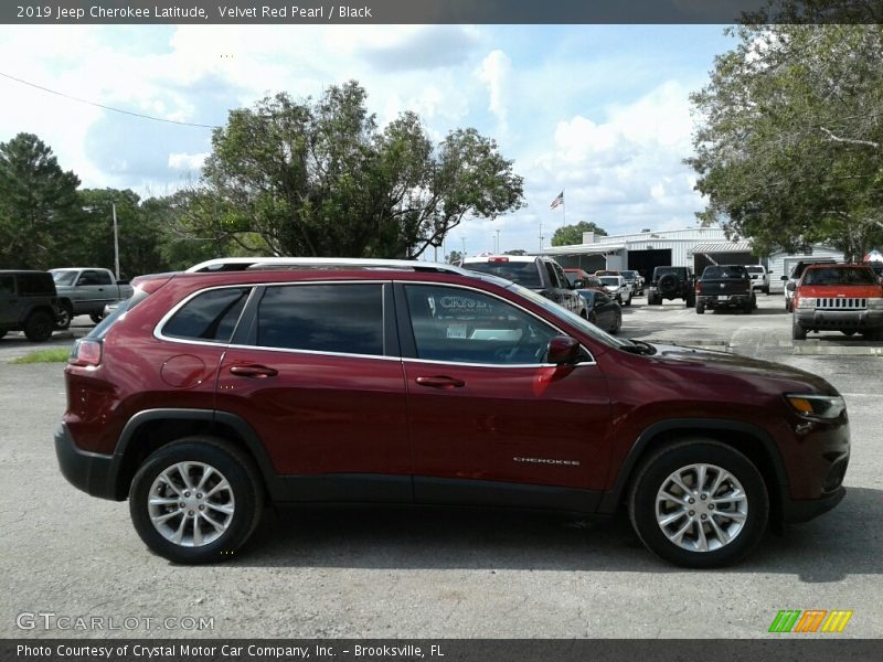 Velvet Red Pearl / Black 2019 Jeep Cherokee Latitude