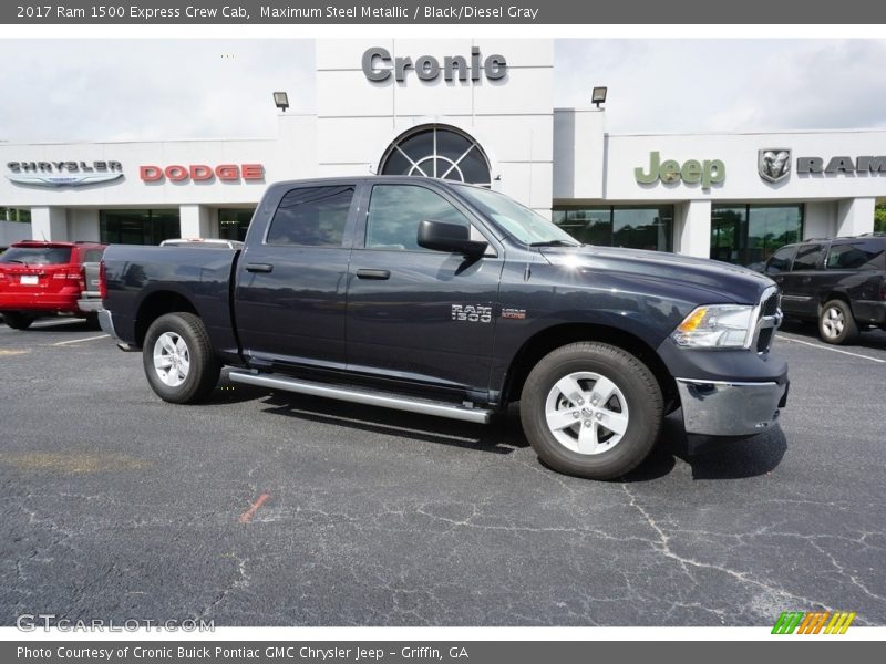 Maximum Steel Metallic / Black/Diesel Gray 2017 Ram 1500 Express Crew Cab