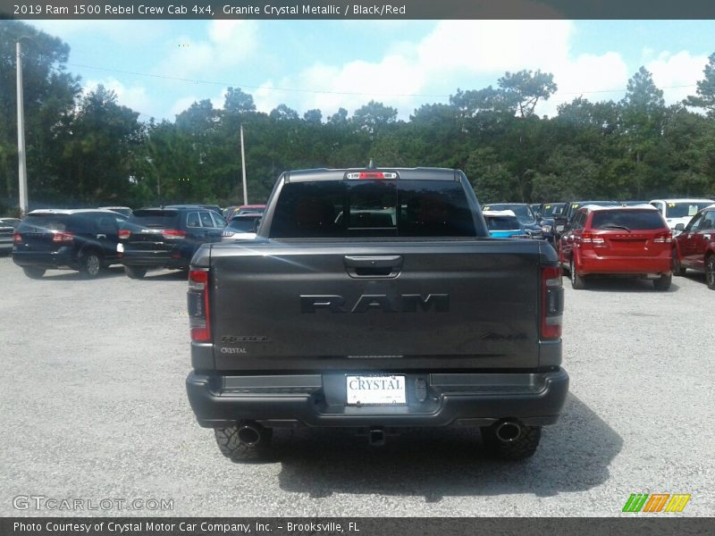 Granite Crystal Metallic / Black/Red 2019 Ram 1500 Rebel Crew Cab 4x4