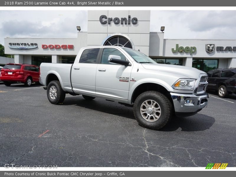 Bright Silver Metallic / Black 2018 Ram 2500 Laramie Crew Cab 4x4