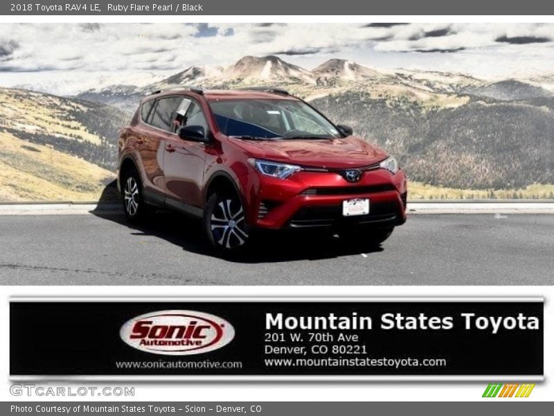 Ruby Flare Pearl / Black 2018 Toyota RAV4 LE