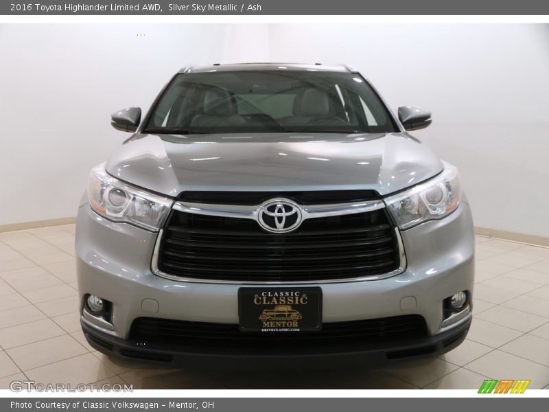 Silver Sky Metallic / Ash 2016 Toyota Highlander Limited AWD