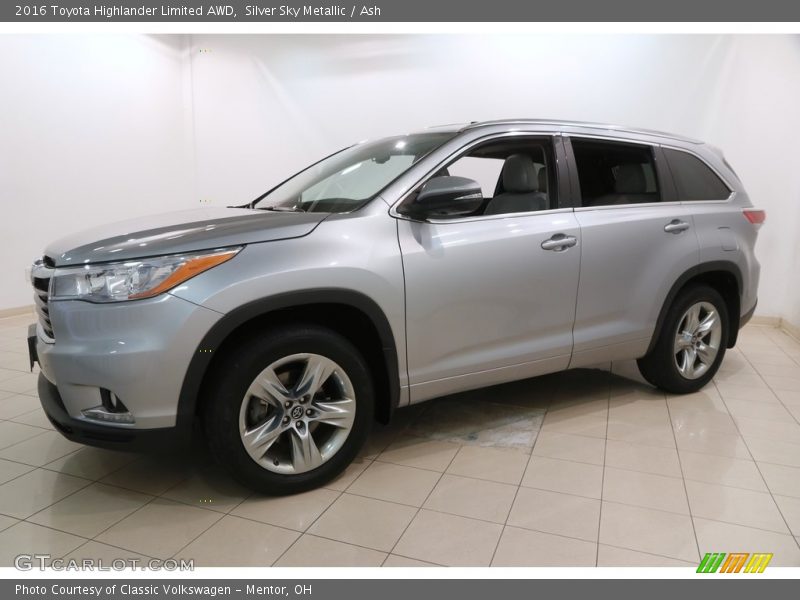 Silver Sky Metallic / Ash 2016 Toyota Highlander Limited AWD