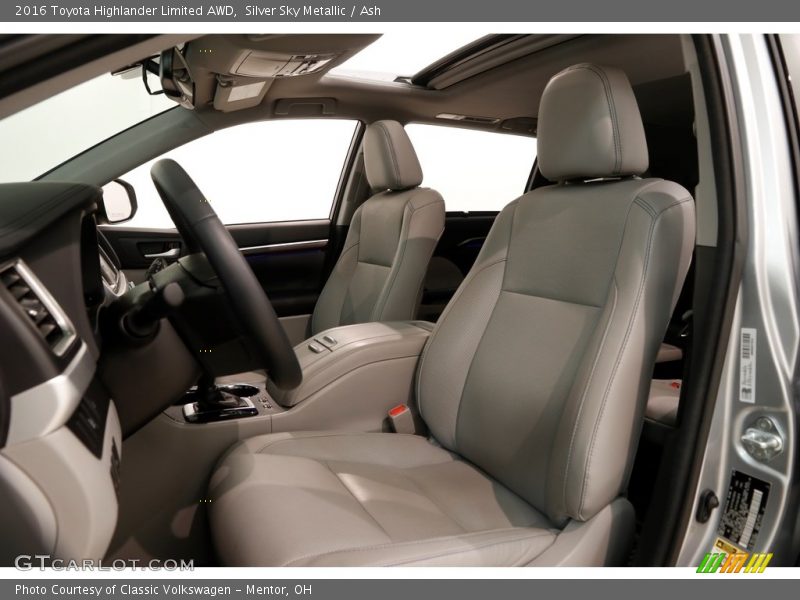 Silver Sky Metallic / Ash 2016 Toyota Highlander Limited AWD