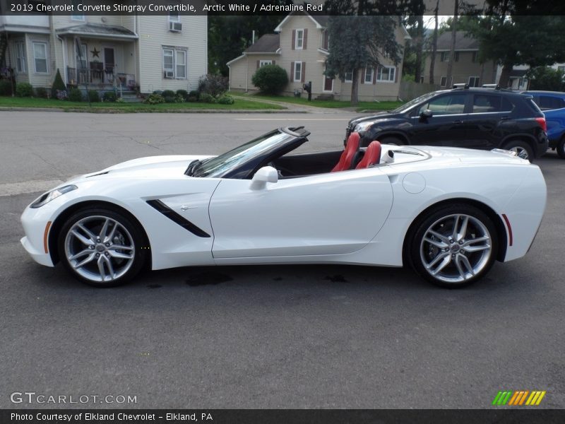 Arctic White / Adrenaline Red 2019 Chevrolet Corvette Stingray Convertible