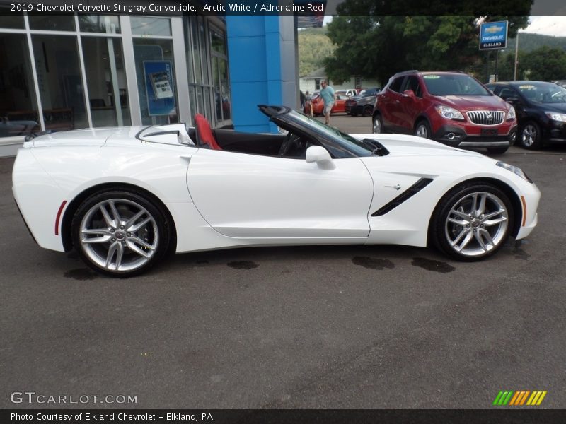 Arctic White / Adrenaline Red 2019 Chevrolet Corvette Stingray Convertible