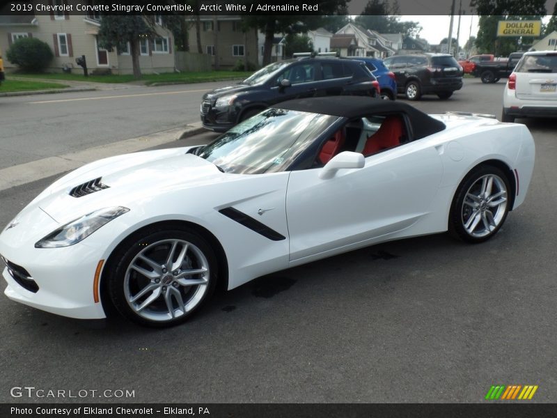Arctic White / Adrenaline Red 2019 Chevrolet Corvette Stingray Convertible