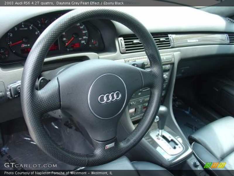 Daytona Grey Pearl Effect / Ebony Black 2003 Audi RS6 4.2T quattro