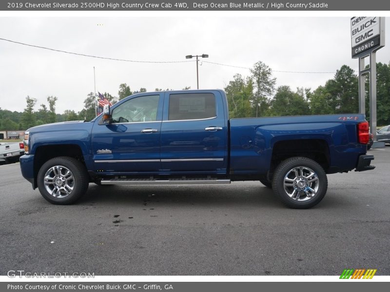 Deep Ocean Blue Metallic / High Country Saddle 2019 Chevrolet Silverado 2500HD High Country Crew Cab 4WD