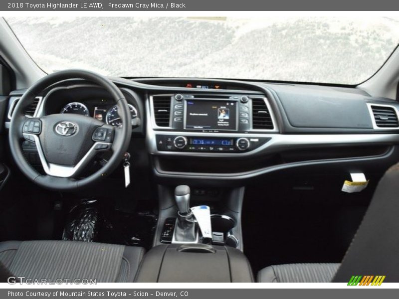 Predawn Gray Mica / Black 2018 Toyota Highlander LE AWD