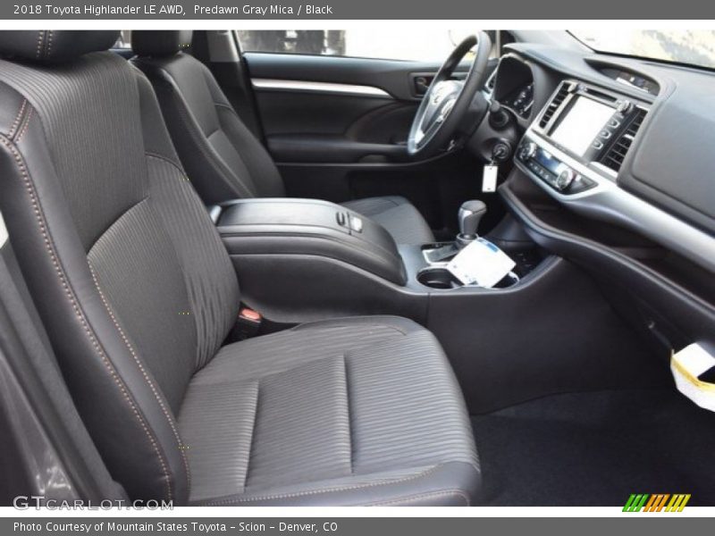 Predawn Gray Mica / Black 2018 Toyota Highlander LE AWD