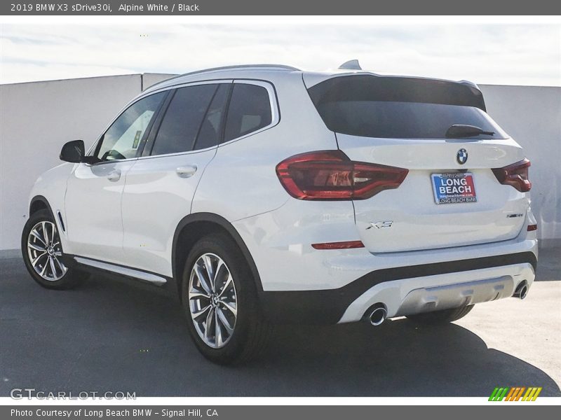 Alpine White / Black 2019 BMW X3 sDrive30i