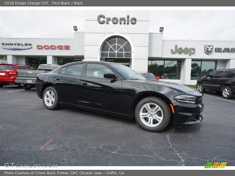 Pitch Black / Black 2018 Dodge Charger SXT