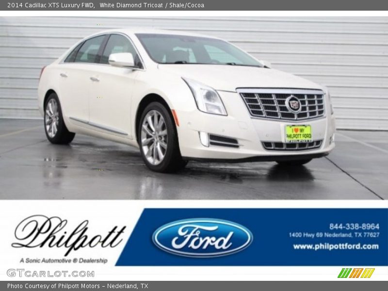 White Diamond Tricoat / Shale/Cocoa 2014 Cadillac XTS Luxury FWD