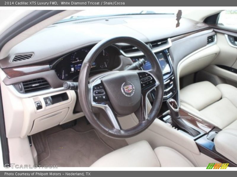 White Diamond Tricoat / Shale/Cocoa 2014 Cadillac XTS Luxury FWD