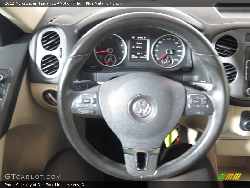 Night Blue Metallic / Black 2012 Volkswagen Tiguan SE 4Motion