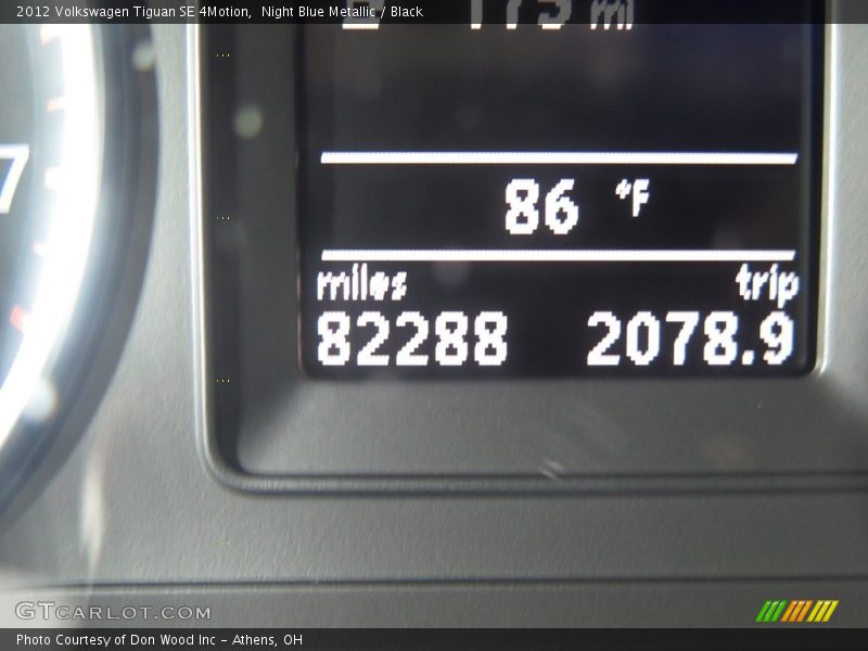 Night Blue Metallic / Black 2012 Volkswagen Tiguan SE 4Motion