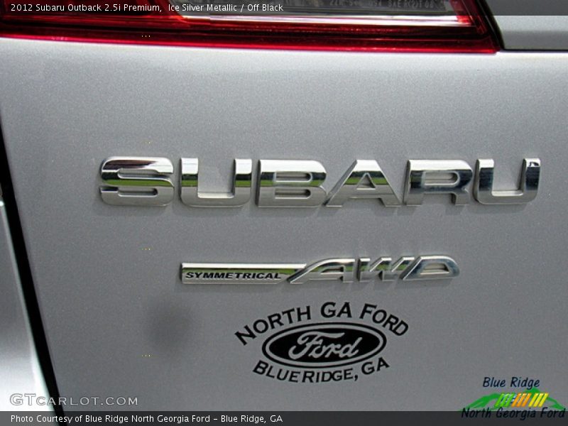 Ice Silver Metallic / Off Black 2012 Subaru Outback 2.5i Premium
