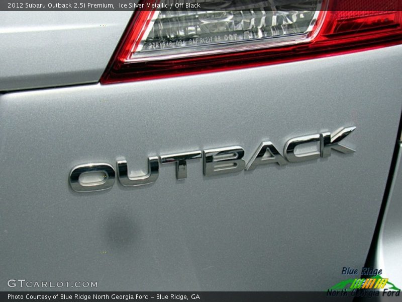 Ice Silver Metallic / Off Black 2012 Subaru Outback 2.5i Premium