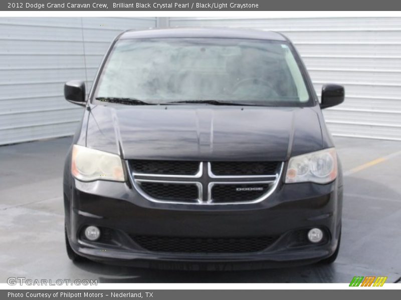 Brilliant Black Crystal Pearl / Black/Light Graystone 2012 Dodge Grand Caravan Crew