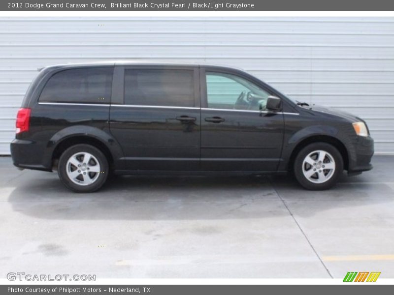Brilliant Black Crystal Pearl / Black/Light Graystone 2012 Dodge Grand Caravan Crew