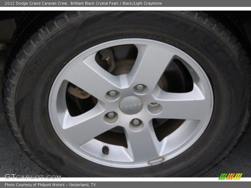 Brilliant Black Crystal Pearl / Black/Light Graystone 2012 Dodge Grand Caravan Crew