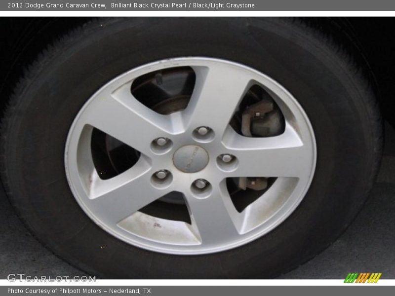 Brilliant Black Crystal Pearl / Black/Light Graystone 2012 Dodge Grand Caravan Crew