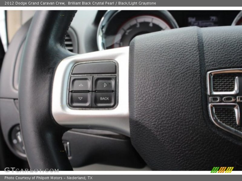 Brilliant Black Crystal Pearl / Black/Light Graystone 2012 Dodge Grand Caravan Crew