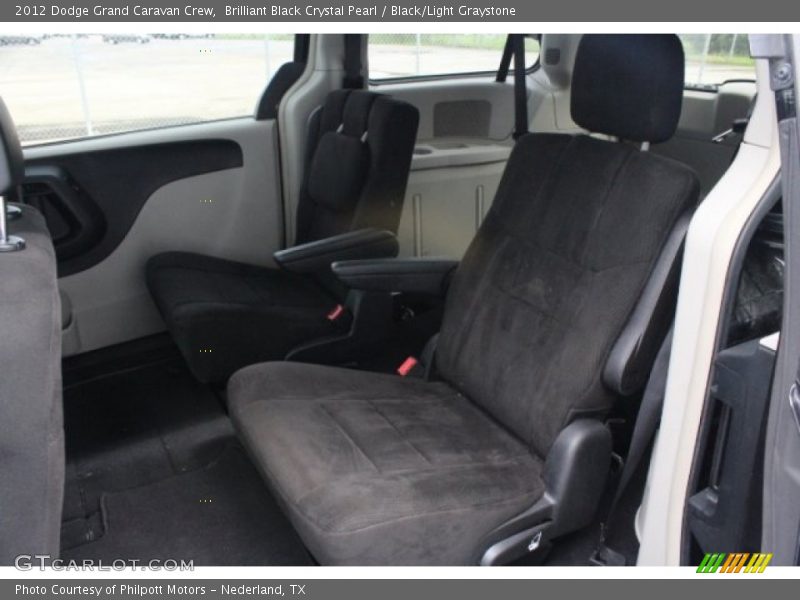 Brilliant Black Crystal Pearl / Black/Light Graystone 2012 Dodge Grand Caravan Crew